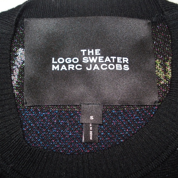 Marc Jacobs glitter logo crew neck merino wool sweater - Picture 5 of 8